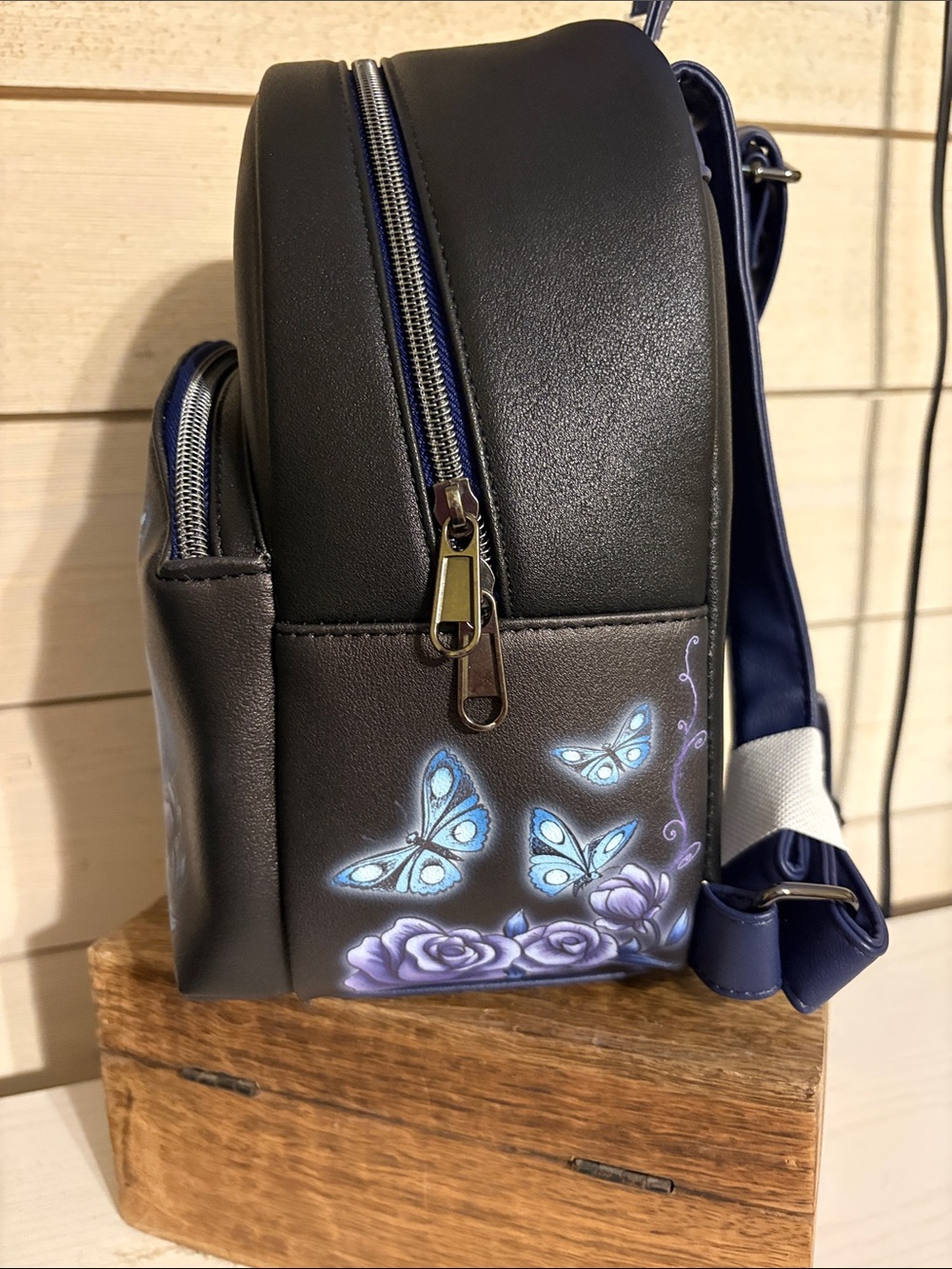 Loungefly Black and Blue The Corpse Bride Mini Backpack - Picture 7 of 9